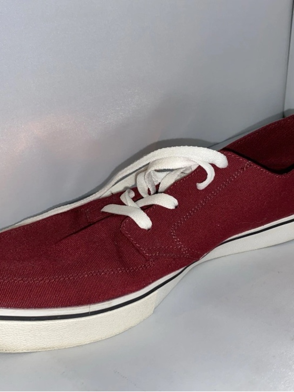 GOOD Nike Men’s SB Skateboard Dark Red Canvas Shoes Size 13 - Picture 8 of 10